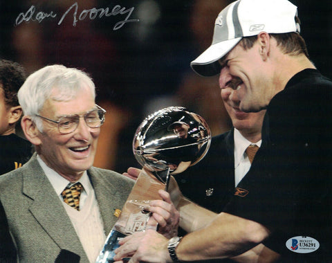 Dan Rooney Autographed/Signed Pittsburgh Steelers 8x10 Photo BAS 29693