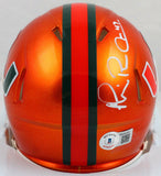 Michael Irvin Signed Miami Hurricanes Flash Speed Mini Helmet-Beckett W Hologram