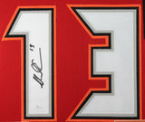 MIKE EVANS (Buccaneers red TOWER) Signed Autographed Framed Jersey JSA