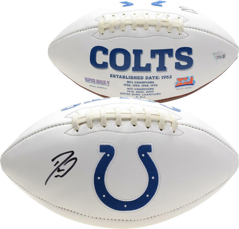 Darius Leonard Indianapolis Colts Autographed White Panel Football