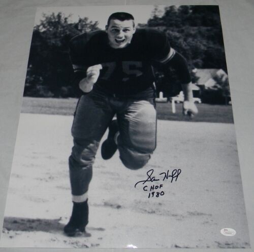 SAM HUFF AUTOGRAPHED SIGNED WEST VIRGINIA MOUNTAINEERS 16x20 PHOTO JSA