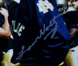 Lou Holtz Autographed Notre Dame 8x10 Pre Game Photo- Beckett W Hologram *Silver