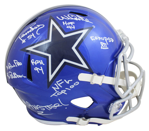 Cowboys Randy White "7x Stat" Signed Flash Full Size Speed Rep Helmet BAS Wit