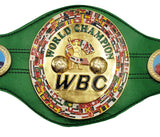 MIKE TYSON AUTOGRAPHED GREEN WBC WORLD CHAMPIONSHIP BELT BECKETT WITNESS 210830