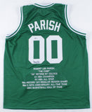Robert Parish Signed Boston Celtics Career Highlight Stat Jersey (Beckett COA)