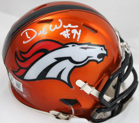 DeMarcus Ware Autographed Denver Broncos Flash Speed Mini Helmet-Beckett W Holo