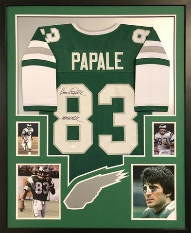 Vince Papale "Invincible" Signed Eagles Custom Jersey Framed Display (JSA COA)