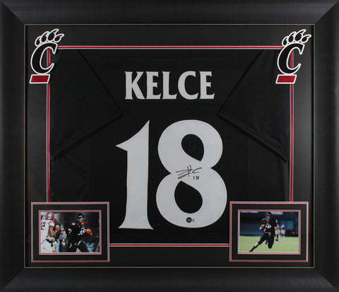 Cincinnati Travis Kelce Authentic Signed Black Pro Style Framed Jersey BAS Witn