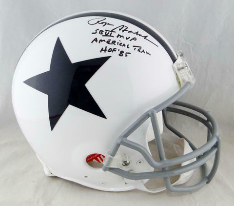 Roger Staubach Signed Cowboys F/S 60-63 TB Proline Helmet w/3 Insc-Beckett Auth