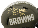 Jeremiah Owusu-Koramoah Signed Cleveland Browns Salute Mini Helmet BAS 38727