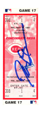 Deion Sanders Signed Cincinnati Reds 5/16/1997 vs Dodgers Ticket BAS 37237