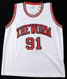 Dennis Rodman Signed Chicago Bulls "The Worm" Jersey (JSA COA) 5x NBA Champion