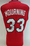Alonzo Mourning Signed Miami Heat Jersey (JSA COA) #2 Overall Pick 1992 NBA Drft