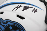 Treylon Burks Signed Tennessee Titans Lunar Speed Mini Helmet-Beckett W Hologram