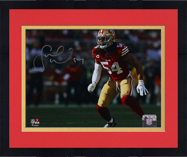 Framed Fred Warner San Francisco 49ers Autographed 8" x 10" In Stance Photograph