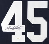 Rudy Ruettiger Signed Notre Dame Fighting Irish 35x43 Framed Jersey Display JSA