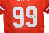 Warren Sapp Autographed/Signed Pro Style Orange XL Jersey BAS 31167