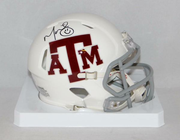 Martellus Bennett Autographed Texas A&M White Speed Mini Helmet- JSA W Auth