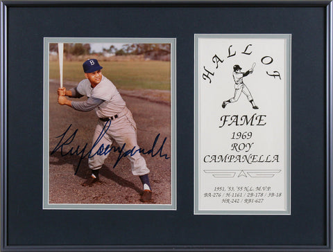 Dodgers Roy Campanella Authentic Signed Framed 7x9 Photo BAS #AA03711