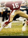 Joe Montana Signed Autographed Large Photograph 49ers Framed to 30x40 Beckett