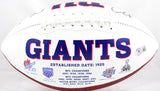 Justin Tuck Osi Umenyiora Signed New York Giants Logo Football- Beckett W Holo