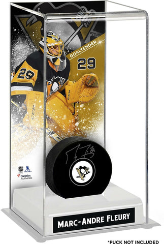 Marc-Andre Fleury Penguins Deluxe Tall Hockey Puck Case-Fanatics