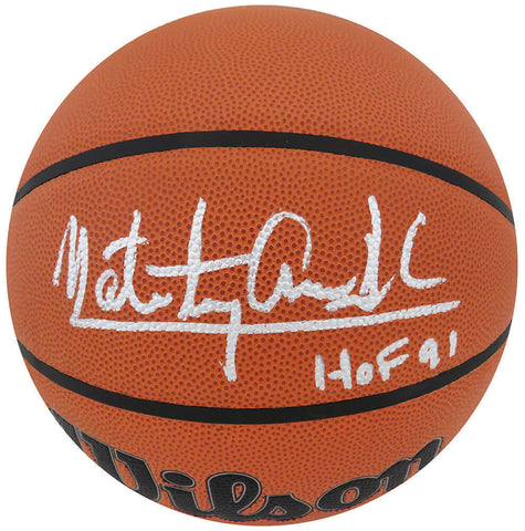 Nate Archibald Signed Wilson Indoor/Outdoor NBA Basketball w/HOF'91 - (SS COA)