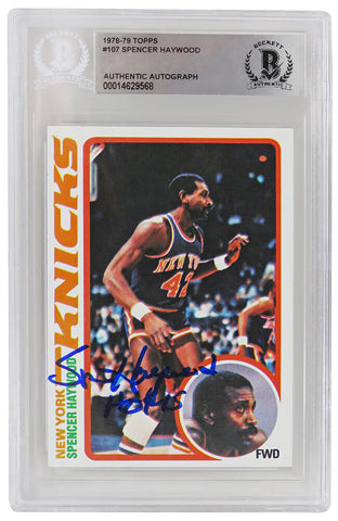 Spencer Haywood autographed 1978-79 Topps Card #107 w/HOF'15 - (Beckett)