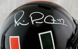 Michael Irvin Autographed F/S Riddell Miami Hurricanes Black Speed Helmet- JSA W