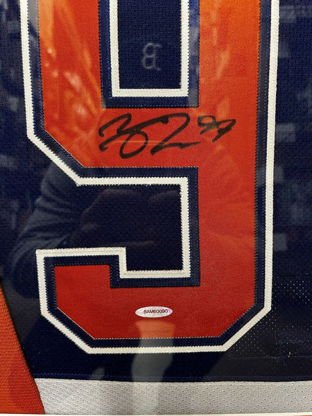 Connor Mcdavid Signed Autographed Jersey Custom Framed to 32x40