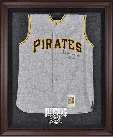 Pittsburgh Pirates Brown Framed Logo Jersey Display Case Authentic