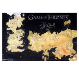 John Bradley Signed Game of Thrones Westeros Map 11x17 Photo with "Sam" Insc