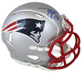 Patriots Ty Law Authentic Signed Speed Mini Helmet Autographed BAS Witnessed