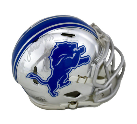 Kerryon Johnson Autographed/Signed Detroit Lions Speed Chrome NCAA Mini Helmet