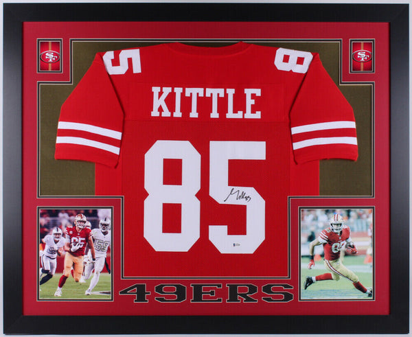 George Kittle Signed San Francisco 49ers 35x43 Framed Jersey