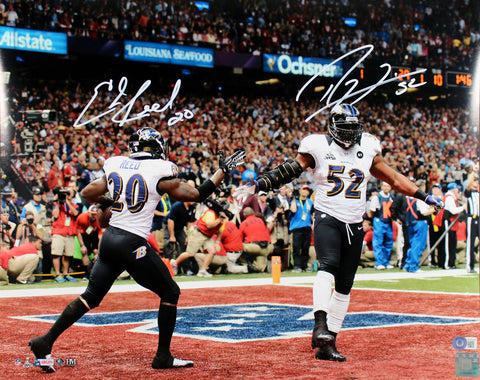 Ravens Ray Lewis & Ed Reed Authentic Signed 16x20 Photo Autographed BAS Witness