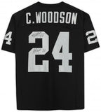 Charles Woodson Vegas Raiders Signed Mitchell & Ness Black Jersey w/"H of 21"