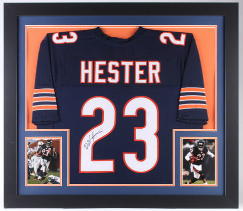 Devin Hester Signed Chicago Bears 31"x 35" Custom Framed Jersey (JSA COA)