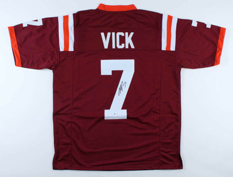 Michael Vick Signed Virginia Tech Hokies Jersey (Beckett COA) #1 Overall Pk 2001