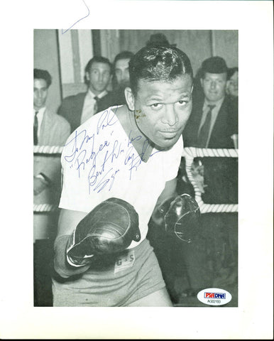 Sugar Ray Robinson "Best Wishes" Authentic Signed 8x10 B&W Photo PSA #AG02193