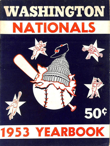Washington Nationals 1953 Official Yearbook Program Unsigned