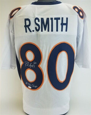 Rod Smith "2x SB Champs" Signed Denver Broncos Custom White Jersey (JSA COA)