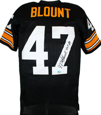Mel Blount Autographed Black Pro Style Jersey w/ HOF-Beckett W Hologram *Black