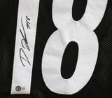 Diontae Johnson Autographed/Signed Pro Style Black XL Jersey Beckett 37097