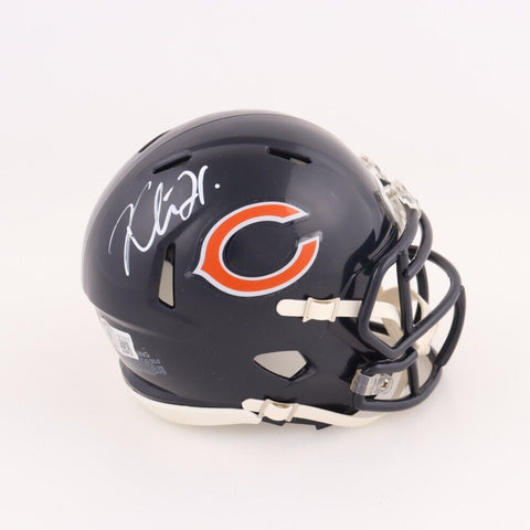 Khalil Herbert Signed Bears Speed Mini Helmet (Beckett) Chicago's Leading Rusher