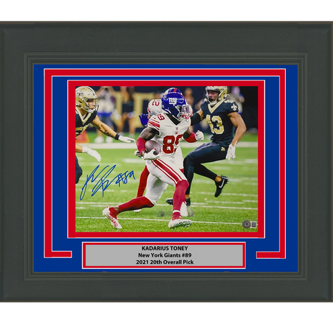 Framed Autographed/Signed Kadarius Toney New York Giants 11x14 Photo BAS COA #1