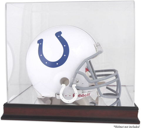 Colts Mahogany Helmet Logo Display Case with Mirror Back-Fanatics