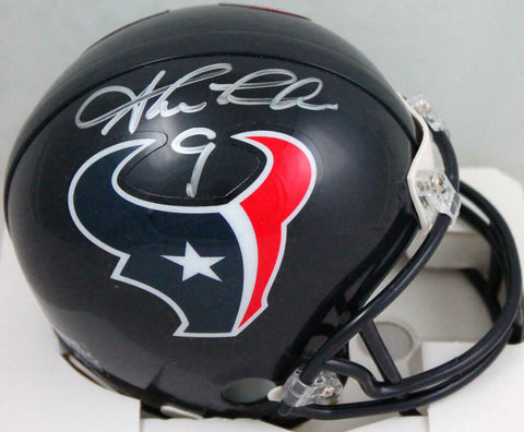 Shane Lechler Autographed Texans Mini Helmet-Beckett W Hologram *Silver