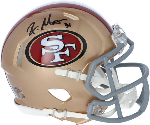 Raheem Mostert San Francisco 49ers Signed Riddell Speed Mini Helmet