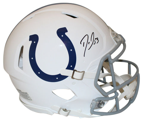 Darius Leonard Signed Indianapolis Colts Authentic Speed Helmet Beckett 35379